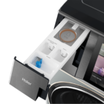 ⁦غسالة ومجفف هاير (Haier) - فضي بلوحة تحكم ستانلس ستيل (24 كغ غسيل / 16 كغ تجفيف) | HWD240 - BD 12 LGNU1⁩ - الصورة ⁦3⁩