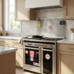 ⁦فرن غاز جنتكس GX-604-X-G سيمبرو 60×90 – 5 رؤوس حوضية – أمان كامل – ستانلس/أسود⁩ - الصورة ⁦2⁩