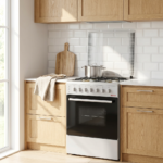 ⁦فرن غاز جنتكس 60×90 GX411-C-W – 4 رؤوس نحاسية – شواية دجاج – أبيض⁩ - الصورة ⁦4⁩