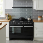 ⁦فرن غاز نوفالوكس NF-FB95S1TB – 90 سم – أسود مت – 5 رؤوس SABAF إيطالية – 4 غاز + 1 توربو⁩ - الصورة ⁦2⁩