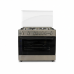 فرن غاز جنتكس 60×90 GX515-C-X PREMIUM – 5 رؤوس نحاسية – جرة خارجية – ستانلس ستيل