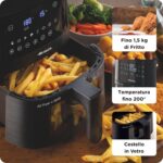 ⁦قلاية هوائية Ariete 4633 – سعة 4 ل – شاشة رقمية لمس + إضاءة داخلية – 9 برامج – 1400 واط⁩ - الصورة ⁦3⁩