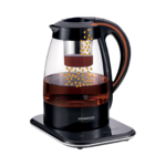 ابريق شاي كهربائي كينوود زجاج- تحكم لمس -|يعمل على مبدأ تدوير الشاي من قاعدة الإبريق إلى الفلتر عبر قبضة الإبريق-يصنع الشاي الإخضر خلال 2.5 دقيقة و الشاي الاحمر خلال 3 |TMG70.000CL