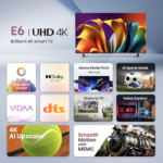 ⁦شاشة هايسنس (Hisense) 75بوصة Smart TV-دقة 4K UHD-صوت محيطي أكثر واقيةDTS Virtual:X - تقنية عرض HDR -نظام 75E6N|VIDAA⁩ - الصورة ⁦4⁩