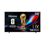 شاشة هايسنس (Hisense) 116بوصة Smart TV-دقة 4K UHD-صوت محيطي أكثر واقيةDTS VIRTUAL X - تقنية عرض HDR10+ نظامVIDAA - رسيفر داخلي -  116UX | SUBWOOFER