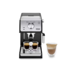 ماكينة قهوة ديلونغي Delonghi اسبريسو و كابوتشينو- إمكانية استعمال بن الاسبريسو المطحون أو الأقراص الجاهزة |ECP33.21BK