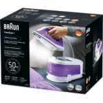 ⁦مكواية مع قاعدة براون Braun -  استطاعة 2200 واط - ضغط 6 بار - أرضية سوبر سيراميك ضغط بخار 360 غ/دقيقة امكانية  توفير الطاقة 50 %  | IS1014VI⁩ - الصورة ⁦4⁩