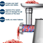 ⁦فرامة لحمة سوكاني Sokany - مزودة بثلاث قياسات لمصافي الفرم و رأسية لتحضير الكبة والسجق- استطاعة 2500 واط | SK-088⁩ - الصورة ⁦7⁩