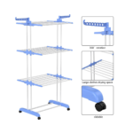 منشر ملابس متعدد الطبقات قابل للطي مع عجلات – Foldable Clothes Drying Rack 4 Tier