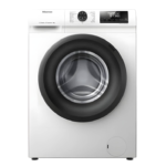 غسالة ملابس Hisense تحميل أمامي 8 كغ إنفرتر 1200 دورة – موديل WFQPT801JW لون أبيض