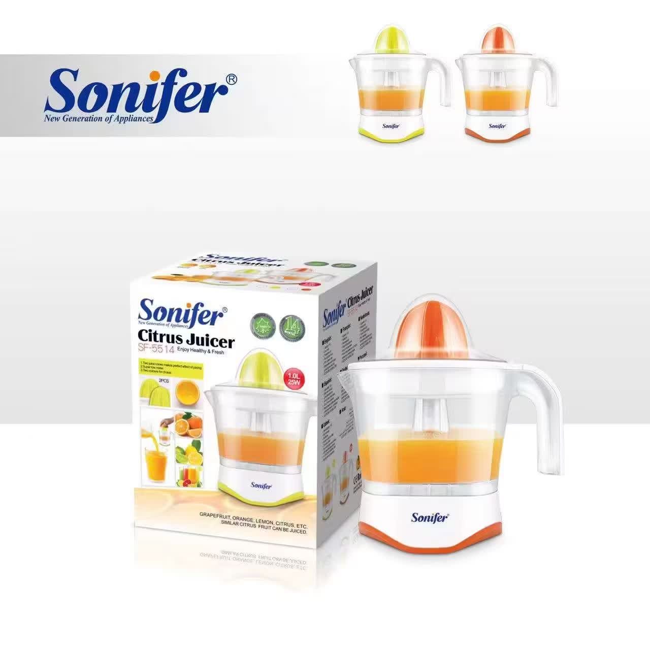 عصّارة حمضيات كهربائية Sonifer SF-5514 — سعة 1 لتر / قدرة 25 واط عصّارة حمضيات كهربائية Sonifer SF-5514 — سعة 1 لتر / قدرة 25 واط - الصورة 1