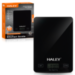 ميزان مطبخ رقمي HALEY زجاجي – دقة عالية حتى 5 كغ – شاشة LCD مع خاصية Tare
