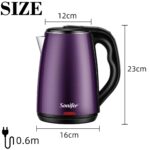 غلاية كهربائية Sonifer SF-2102 — سعة ‎1.7 لتر / قدرة ‎1500 واط / ستانلس ستيل