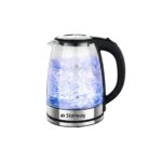 غلاية كهربائية زجاج ستارويه 1.5 لتر SW-608K | 1500 واط – أسود/فضي