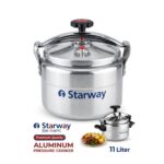 قدر ضغط ستارويه ألمنيوم 11 لتر SW-11APC | طنجرة ضغط كبيرة – طهي سريع – وزن خفيف