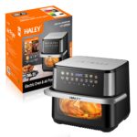 قلاية هوائية + فرن كهربائي HALEY 12 لتر – 2500 واط – شاشة لمس – Air Fryer & Oven 2 in 1