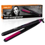 مكواة شعر HALEY احترافية ضد الهيشان مع شاشة LCD – طبقة سيراميك، تسخين سريع، حماية إيقاف تلقائي، حرارة 120–230°C لنعومة ولمعان مثالي