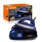 مكواة بخار HALEY HY-2085 – قوة 2400 واط – خزان 1.2 لتر – قاعدة سيراميك – بخار قوي وعمودي – إيقاف تلقائي
