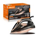 مكواة بخار HALEY 2400 واط – قاعدة سيراميك – بخار قوي – نظام مانع للتقطير