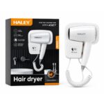 مجفف شعر جداري HALEY موديل HY-4027 – قوة 1300 واط – تثبيت حائطي – سرعتين – تصميم عملي للفنادق والمنازل