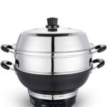 قدر طهي بالبخار كهربائي HALEY موديل HY-500 – سعة 6 لتر – ستانلس ستيل – تحكم يدوي – أمان ضد نقص الماء