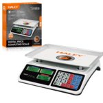 ميزان تجاري إلكتروني HALEY حتى 40 كغ – دقة 1 غرام – حساب السعر – شاشة LCD – صحن ستانلس ستيل