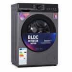 غسالة ناشونال أوتوماتيك أمامية 8 كغ بمحرك إنفرتر BLDC – بخار + شاشة لمس LED